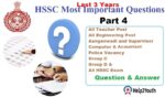 HSSC Exam Most Important Question Part 4