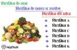 विटामिन के महत्वपूर्ण प्रश्न ( Important Questions of Vitamins)