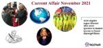 Current Affair November 2021 (करंट अफेयर नवंबर 2021)
