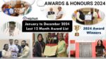 Most Important Awards and Honours 2024, January to December 2024 Awards and Honours Question Answer
