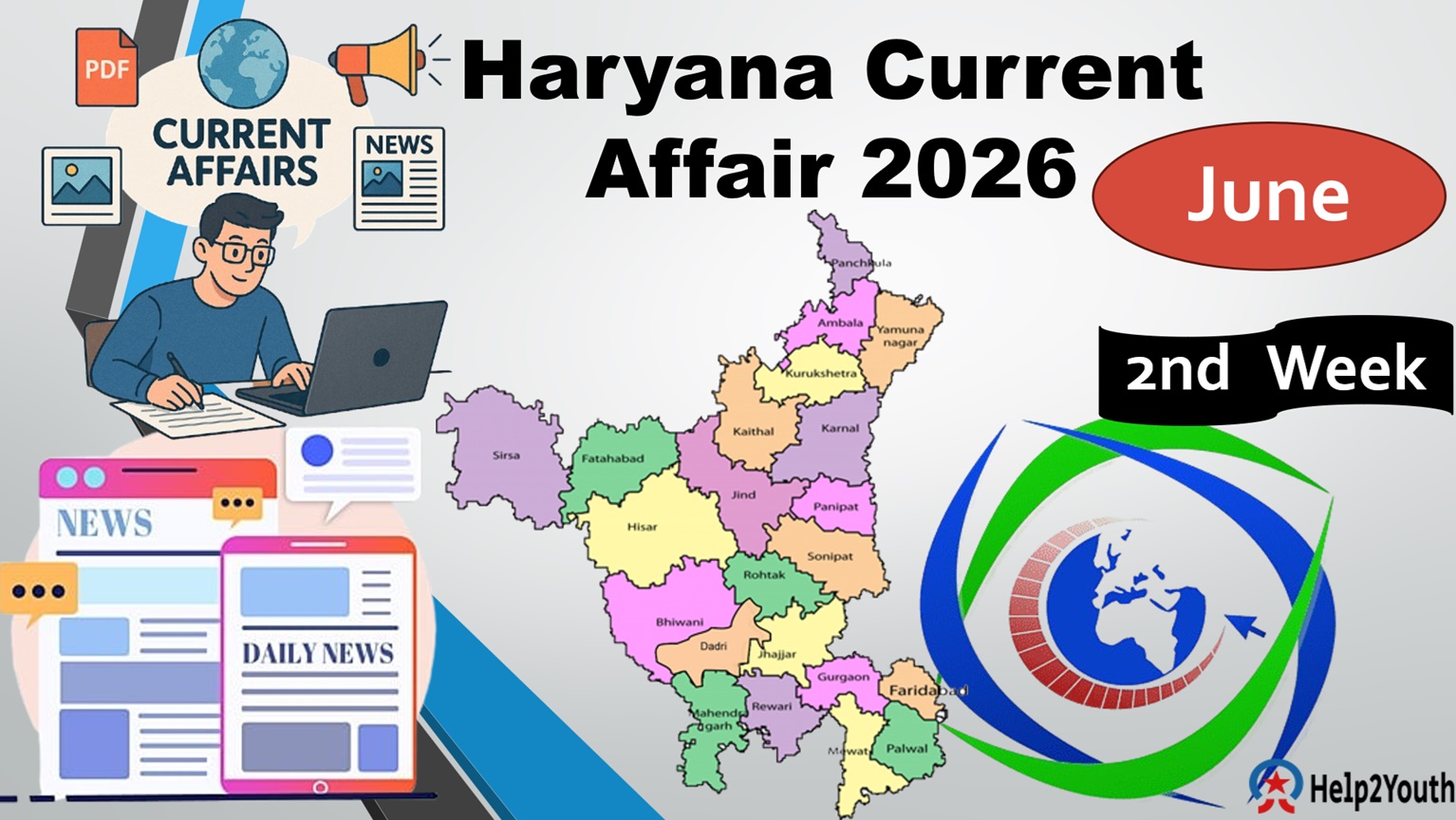 Haryana Current Affair June 2026 Second Week (हरियाणा करंट अफेयर जून 2026) 2 Haryana Current Affair June 2026 Second Week (हरियाणा करंट अफेयर जून 2026)