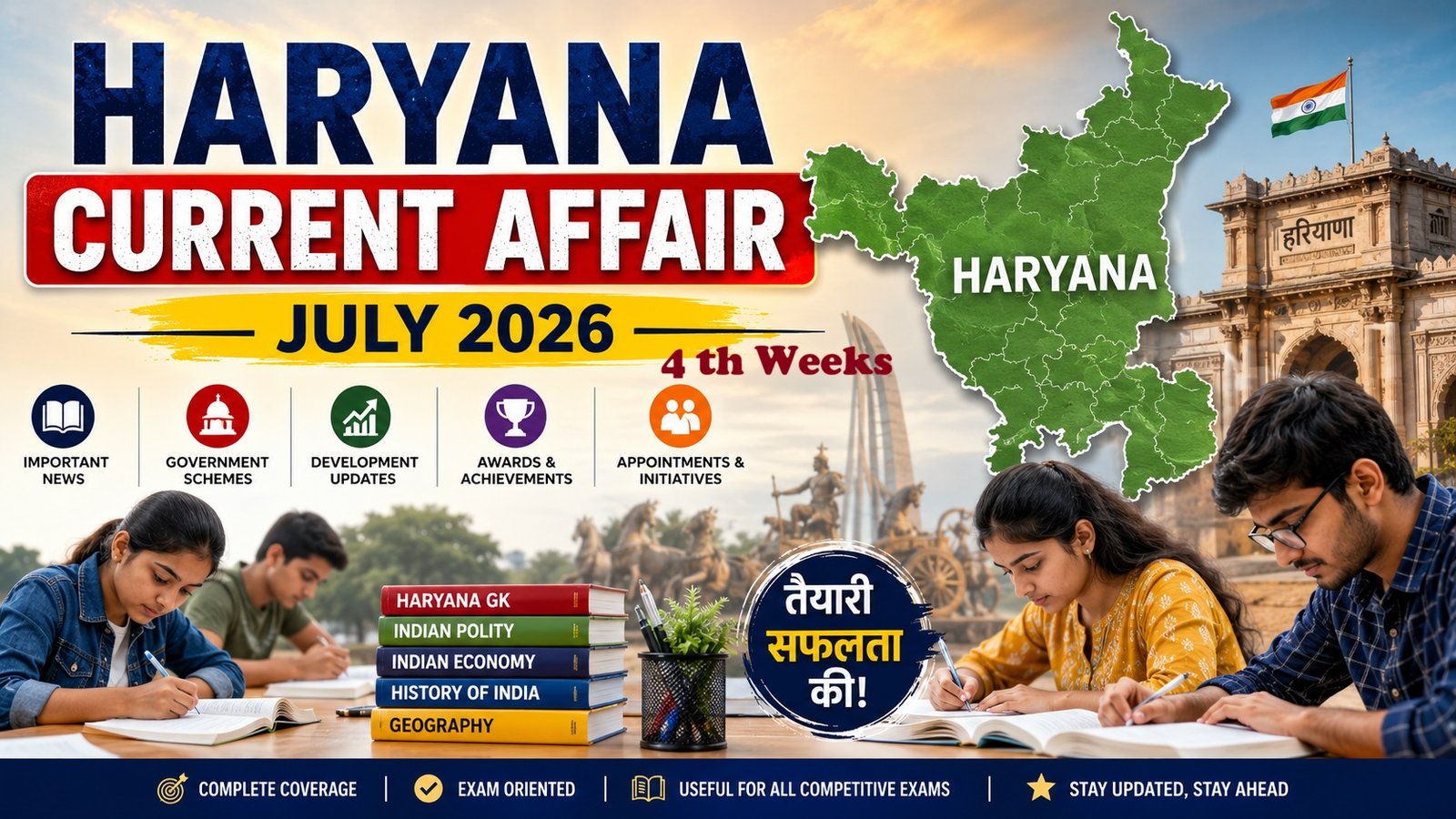 Haryana Current Affair July 2026 Fourth Week (हरियाणा करंट अफेयर जुलाई 2026)