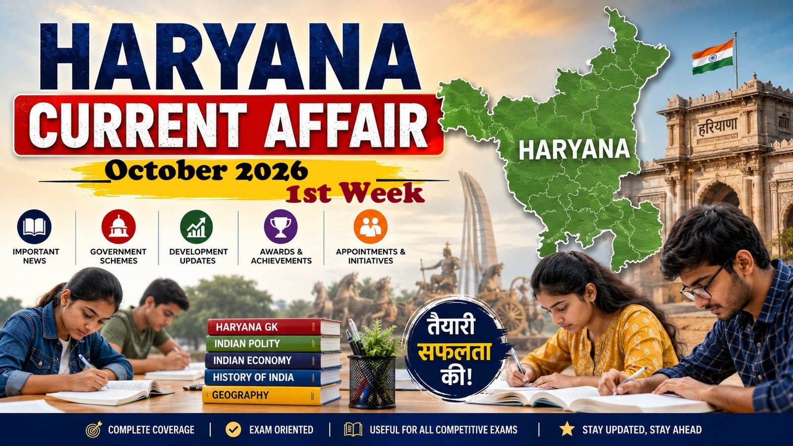 Haryana Current Affair October 2026 First Week (हरियाणा करंट अफेयर अक्टूबर 2026)